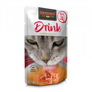 LEONARDO DRINK BEEF buljons kaķiem Liellops, vista 40g